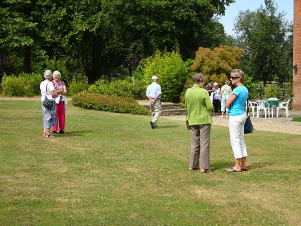 Lawn with members.