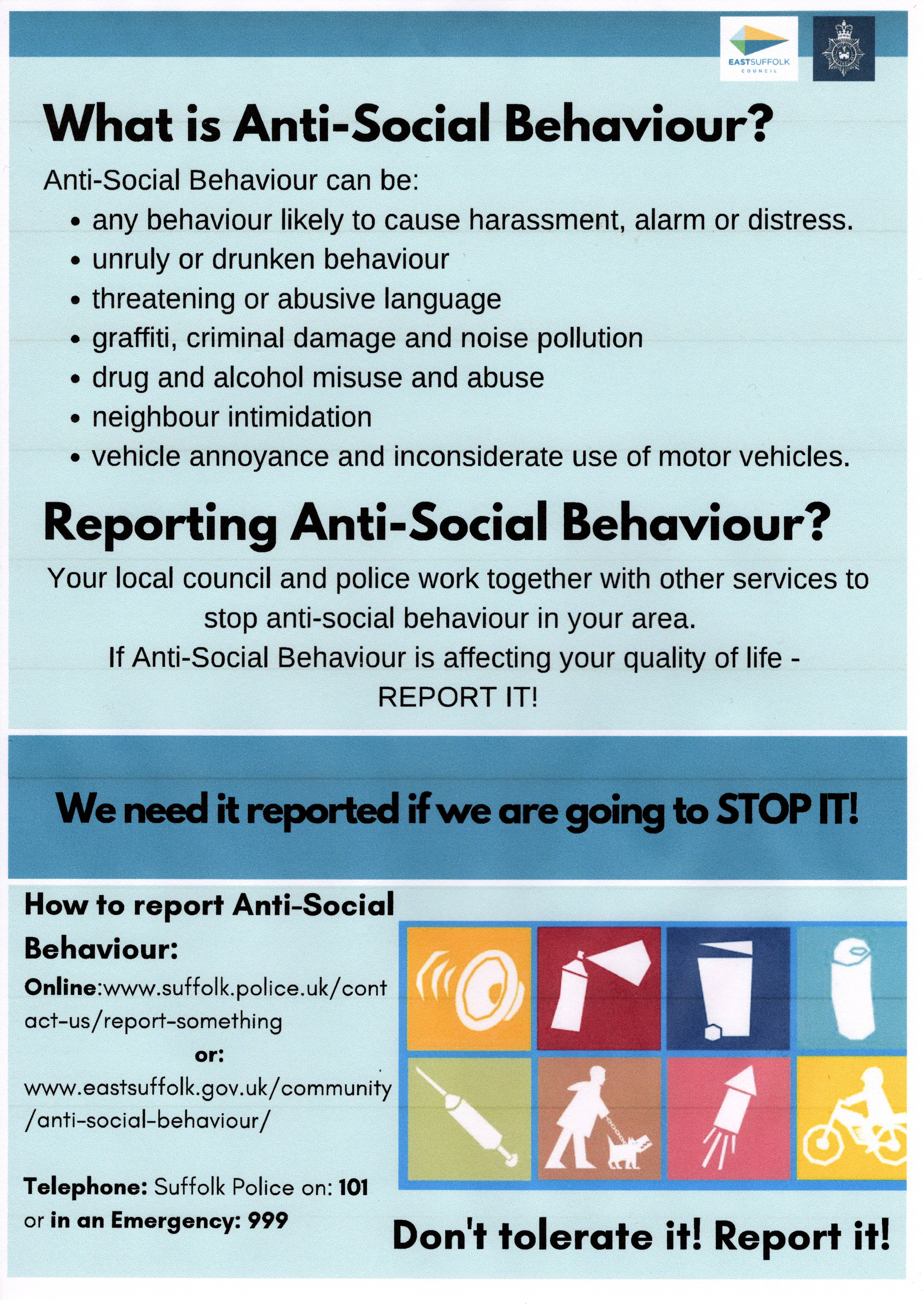 Anti Social Behaviour Poster